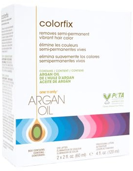 One 'n Only Colorfix Semi Permanent Hair Color Remover Kit - Professional Hair Dye Remover With Argan Oil - Provides Targeted Color Correction for All Types - Cruelty Free Formula (1 Kit)