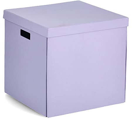 Zeller 14463 Aufbewahrungsbox, recycelter Karton (ca. 33,5 x 33 x 32 cm, flieder)