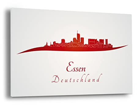 Hustling Sharks® Skylinebild „Essen“ – Leinwand 120 × 80 cm