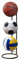 Kisbeibi Ball-Aufbewahrungsregal, Basketball, Fußball, vertikal, Display-Halter, 3 Etagen, Volleyball-Organizer, Würfel, Ball-Aufbewahrung, Heim, universal, freistehend, Schwarz