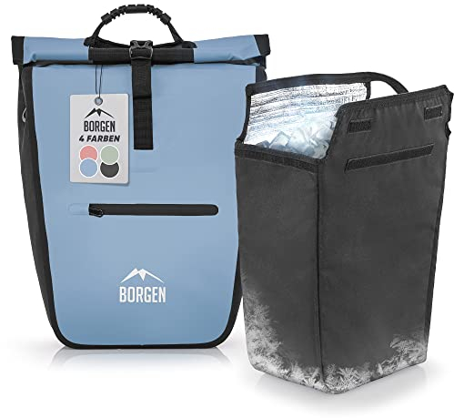 Borgen Sacoche pour vélo pour Porte-Bagages avec Insert réfrigérant Amovible – Utilisable comme Sacoche pour Porte-Bagages, Sacoche de vélo, Sacoche de Transport 23 litres