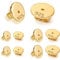 ASH'S CHOICE Gold Earring Backs, 4Pairs 925 Sterling Silver Earring Backs Replacements for Earrings Studs Posts 14K Gold Pierced Secure Backings Safety Locking Butterfly Earrring Stoppers Women Girls