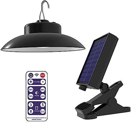 Ditanpu Luces solares para Paraguas | Poste Paraguas LED con Clip y energía Solar a Prueba Agua - Luz Recargable para sombrilla Patio con Poste, Luces solares para sombrilla Patio
