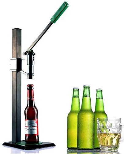 CYTBEK Manuelle Bier-Verschließmaschine, höhenverstellbare manuelle Bier-Verschließmaschine, robuster, Stabiler Tisch-Flaschenverschließer aus Metall, für selbstgebraute Erfrischungsgetränke, selbst