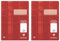 Clairefontaine 331028C - Heft ideal für die Schule, DIN A4, 16 Blatt, 90g, Lineatur 28 durchgehend kariert 5x5mm mit Rand, Rot, 1 Stück (Packung mit 2)