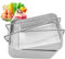 Uozonit - Contenedores de almuerzo de aluminio, 2 cajas de recipientes de alimentos ecológicos, contenedor de comida vintage para viajes, camping, oficina, escuela y temporada