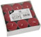 18 Teelichter Ø 39 mm · 15 mm rot