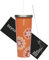 Bzyoo SUP - Gobelet Isotherme Double Paroi en Acier Inoxydable Avec Paille et Couvercle - Tasse de Voyage Pour Café Glacé ou Thé - 710 ml, Orange