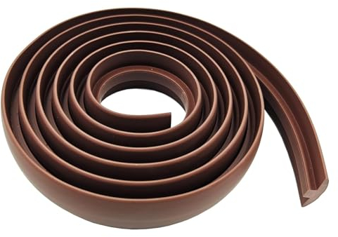 ZZLQIAN Gummi-T-Stangenschwellen-Profil, T-Profil, Verbindungsleiste und Abdeckleiste, Übergangsstreifen, Kunststoff-Zierleiste, für Laminat/MDF und Holzböden (1, Kaffee, 3 m)