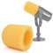 YOUSHARES Microphone Pop Filter Compatible with Shure MV7, Mic Cover Foam Mic Windscreen for Streaming, Podcast, and Recording to Blocks Out Plosives (Yellow)
