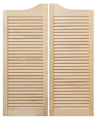 Bortaberg Saloon Doors Set of 2 (Left and Right) - 100x80 cm - Ideal for Cafes, Bars, and Home Interiors (Natural 1000mm (39'') x 800mm (31.5'')