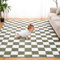 Superweicher Teppich für Schlafzimmer, 90 x 150 cm, Grün und Weiß, klassisch, kariert, zottelig, rutschfest, Hochflor, weich, flauschig, für Wohnzimmer, Schlafzimmer, Kinderzimmer, Wohnheim
