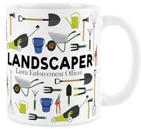 Landscaper Mug - Humorous Gardener Funny Novelty Gift - Tea/Coffee Hot Drinks White Ceramic Cup Present
