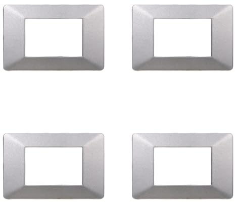 Placca compatibile ViMAR plana, Placche In Plastica set 4 pezzi 3 posti per sostituzione placche esistenti - si adattano perfettamente a supporto originale