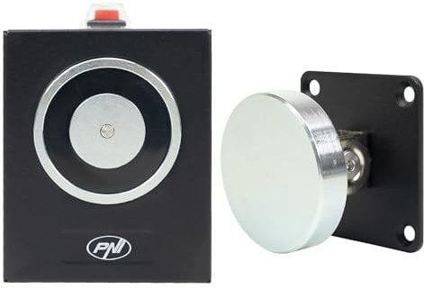 Elektromagnet zum Offenhalten der Tür PNI EM50KG, Fail Safe, Wandmontage, Öffnungskraft 50 kg, 12/24 V, schwarz