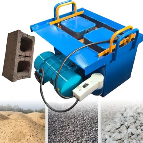 Máquina para fabricar bloques de hormigón, extrusora de ladrillos, máquina eléctrica para fabricar huecos, conformado rápido en 45 s, frecuencia de vibración de 212 veces/min,400 * 200 * 200mm