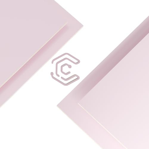 Creatorally Colorato Compensato 3mm, Legno di Tiglio per Laser 30x30 cm 4 Pezzi, Colori Compensati per Incisione e Taglio Pirografia Fai Da Te (Rosa)