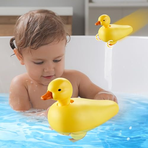 Badewannenspielzeug Ente Wasserspielzeug Kinder Badespielzeug Baby ab 1 2 3 4 Jahr Duck Wasserspielzeug Baby Wasser und Land Kleine Enten WerdenBadespielzeug Badeenten Wasserspielzeug Babys Geschenke