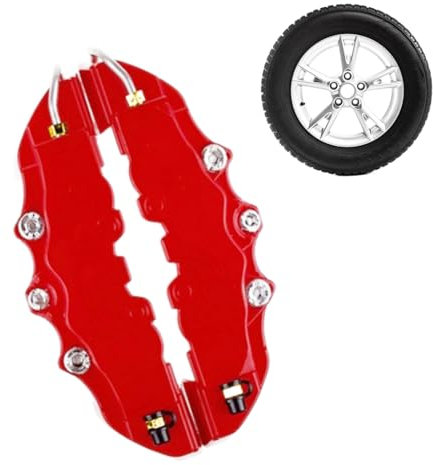 Kit De Cubierta De Pinza De Freno De Automóvil: Cubiertas Universales Del Cubo De La Rueda Delantera Y Trasera | Actualización De Estilo Automotriz Resistente A Alta Temperatura Duradera | Mod Decorat