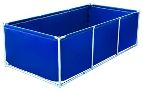 Generisch Rechteckiger Aufstellpool-Bausatz – Metallrahmen, familienfreundlicher Außenpool, 2,6–3,3 Fuß hoch, kein Auslaufen, 1200 l/317 Gal, multifunktionaler Wasserspeicher (6,6 x 3,3 x 2 Fuß)