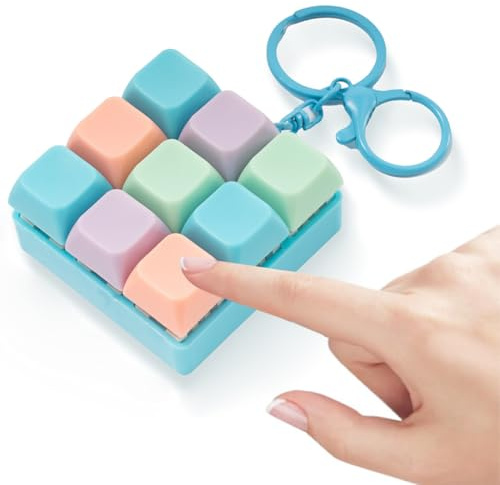Tastatur Fidget Toys Erwachsene Spielzeug für Erwachsene Tastatur Schlüsselanhänger Lustig Bunter Fidget Tastatur Clicker Mechanischer Schalter Stressabbau Schlüsselanhänger für Männer und Frauen