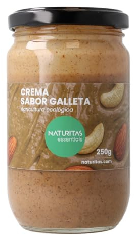 Crema sabor galleta BIO | 250 g | Naturitas Essentials | Crema Bio sabor galleta | Sin azúcares añadidos apta vegana | Cremas para Untar