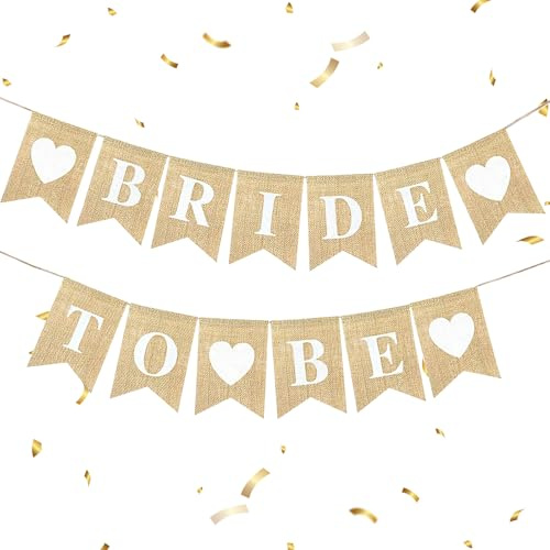 Bride to Be Girlande Boho, JGA Deko Frauen, Jute Bride to Be Deko Banner, JGA Accessoires Frauen für Jungesellinenabschied Braut Bachelorette Party