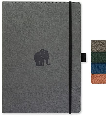 Dingbats* - Tierwelt Notizbuch A4 Gepunktet - Hardcover PU Leder Journal für Arbeit, Reisen - Tasche, Elastischer Verschluss, Stifthalter, Lesezeichen