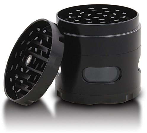 HONGCI Diameter 2.15 Inches (55mm) Aluminum Grinder for Dry Herb Spices and Tobacco with Better Quality (Black)