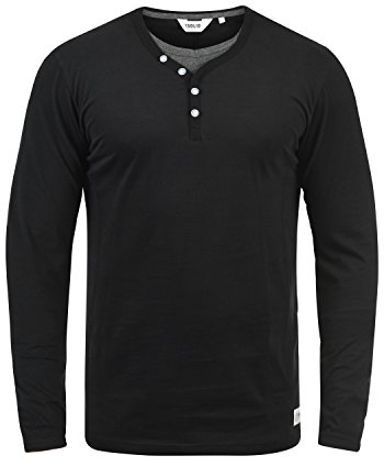 !Solid SDDoriano Herren Longsleeve Langarmshirt Shirt, L, Black (9000)