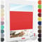 Schuette® Plissee mit Bohren zum Anschrauben ● Premium Kollektion: Geisha's Lips (Rot) ● 135x200cm (Breite x Höhe) ● Suprafix Faltrollo Befestigung ● Bequeme Rollo Montage inkl. Video