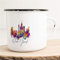 Huuraa Emaille Tasse New York Geschenk Kaffeebecher Vintage 300ml New York Geschenkidee