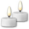 LED Teelicht Kerze 3D FLAMME, weiß, 4er Set, Timer