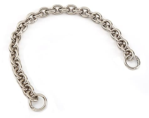 Xiazw Modische Schwere Aluminium O Form Metall Geldbörsen Tasche Griff Riemen Kette Schultergurt, Handtaschen Umhängetasche Dekoration Kette, Tasche Zubehör Charms (Silber)