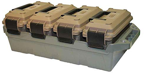 Jagdaktiv MTM Munitionstransportkiste mit 4 Boxen Munitionsbox