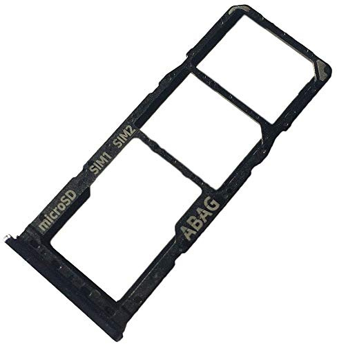 Dual Simkartenhalter und Micro-SD Card Fach für Samsung Galaxy A21s, Original Ersatzteil, Schwarz