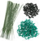 BIGKASI 150 TLG Pflanzstäbe Set 50 pcs * 30 cm Orchideen stäbe Rankstäbe Pflanzen stangen 50 Pflanzenklammern 50 Plant Support Clips Pflanzenstützstäbe für Garten Kletterpflanzen