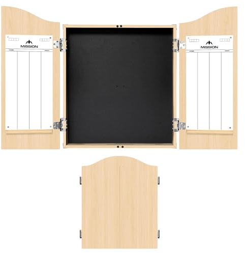 Mission Darts Robuster Deluxe-Dartscheibenschrank mit Markerboards