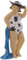 Figur Dame mit Handtuch aus Polyresin, Maritime Dekofigur