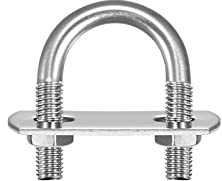 sourcing map 2 Stück Runde U Bolzen M6x1.0 Bügelschraube 20mm x 36mm U Schrauben Bügel mit Mutter Platte 304 Edelstahl Bügelbolzen zum Befestigen Kabel Rohre Rundstangen Seile Autoanhänger