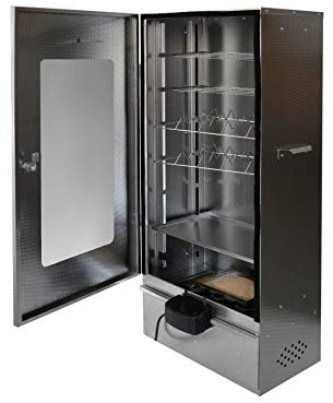 NOWOSmoker Edelstahl Räucherofen Spitzenqualität Made in Germany - Elektrischer Räucherschrank - 110cm Smoker Warm- & Kalträuchern - Optional Holz/Gas - Räucherkammer mit viel Zubehör