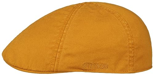 Stetson Texas Cotton Flatcap UV Schutz 40+ Unifarbene Schirmmütze Frühjahr Sommer Terracotta M (56-57 cm)
