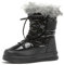 JOMIX Stivali Donna Doposci Stivaletti Invernali da Neve Pelosi Caldi Scarpe Impermeabile da inverno MD9542 (Nero, 40)