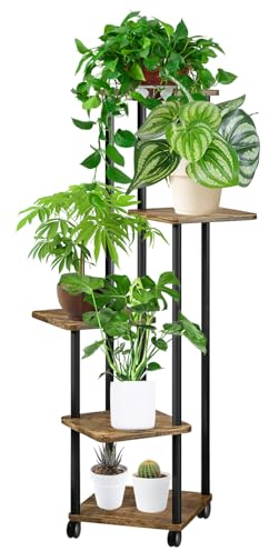 MYMULIKE Supporto per piante interne a 5 livelli in metallo, scaffale per piante e piante, per diverse piante, per mobili e piante, soggiorno e camera da letto