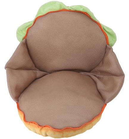 Haofy Weiches Burger-Kissen aus Plüsch, innovatives Design, vielseitig einsetzbar, lebendige Ästhetik, geeignet für alle Altersgruppen, PP-Baumwollmaterial, 40 cm Durchmesser