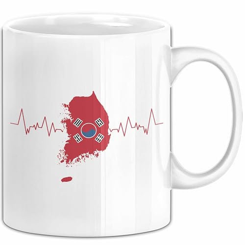 Seoul Tasse Geschenk Südkorea South Korea Kpop Kaffee-Becher Geschenkidee (Weiß)
