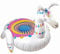 Riesige aufblasbare Lama-Liege für Erwachsene – 160 cm x 130 cm | Strand & Pool Float Ride On | stabiles PVC-Vinyl mit Reparaturset im Lieferumfang enthalten