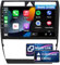 NIKOCENT 9 Zoll Autoradio für Audi A6 C5 RS6 S6 mit Wireless CarPlay Android Auto, Doppel-DIN Autoradio mit Rückfahrkamera MirrorLink Bluetooth GPS DSP AM/FM RDS Split-Screen SWC (2GB+32GB)