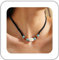Xduargs Boho Shell Choker Necklace Black Woven Rope Necklace Vintage Turquoise Beaded Necklace Cowrie Adjustable Braided Clavicle Necklace Chain Jewelry for Women