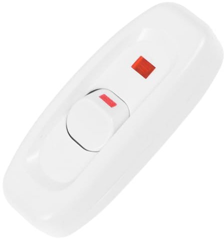 Yardenfun Vintage Tischlampenschalter Mit Led-kontrollleuchte Einfacher Für Nachttischlampen Kunststoffgehäuse Geeignet Für Schreibtisch Wandlampen